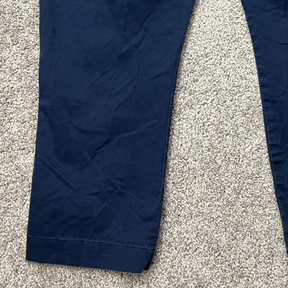 Polo Ralph Lauren Pants Mens 42x30 Navy Blue‎ Chino Stretch Straight Fit Twill